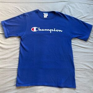 champion blue t-shirt